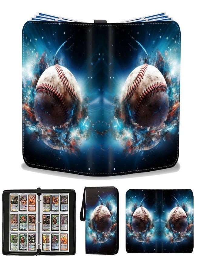 CHIMORY Baseball Card Binder 900 Pockets, Trading Card Collection Sports Card Binder with 50 Removable Sleeves, Double Sided Pocket Sport Card Holder PU Leather Collectible Trading Card Albums Storage - Image 1